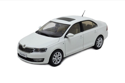 

118 scale Skoda Rapid 2013 diecast model car white