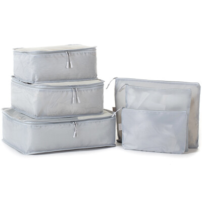 

Oasso creative travel bag set out travel package finishing clothes box size pieces bag bag home bag 6 sets of small gift SN-031 gray