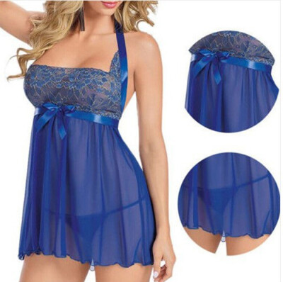 

Blue Sexy Lingerie Hot Underwear Lace Sleepwear Women , L ,XL550100 550101 550102