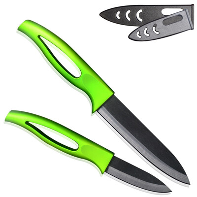 

XYJ Brand Green Handle Ceramic Knife Set 3, 5 Inch Kitchen Knives Paring Knife Slicing Knife Cooking Tools