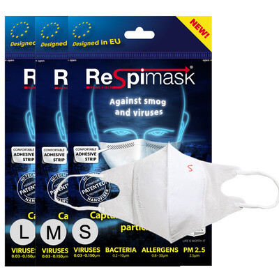 

Respimask nanofiber mask type C L Men&39s 1 light&breathable anti-fog haze PM25