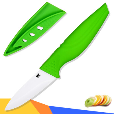 

XYJ Brand Green Kitchen Knife 3 Inch Fruit Knife ABS+TPR Handle Ceramic Knife Cooking Tools