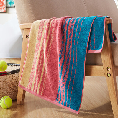 

Covator Sports Towel Cotton Stripe Sports Towel Fitness Towel Extrusion Increased 11468 Orange Coffee Stripes 40 110cm