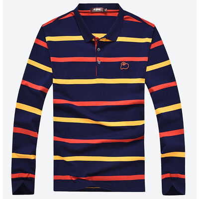 

Arctic cashmere Bejirog T-shirt fashion men's long sleeves striped LOLO shirt 16001BJ3503 red 3XL