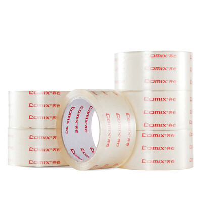 

COMIX) 6 package 55mm * 80y (73.2 meters) high transparent tape wide sealing tape office stationery JT5508-6