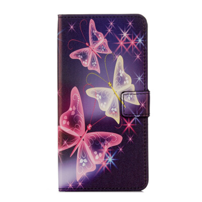 

Magic Butterfly Design PU Leather Flip Cover Wallet Card Holder Case for Huawei mate 9