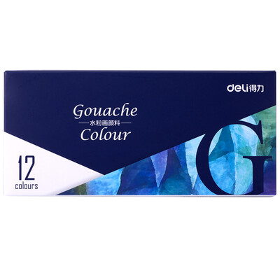 

Deli 73853 art painting 12 color water powder paint boxed