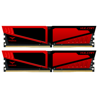 

Ten Fire Team Vulcan Series DDR4 2400 16G 8Gx2 Red Desktop Memory