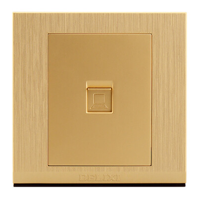 

Germany West (DELIXI) switch socket panel USB five-hole socket drawing gold series