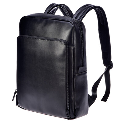 

Millet ecological chain enterprise 90 points urban fashion leather backpack new listing leisure shoulder bag PU fashion trend leather computer bag black