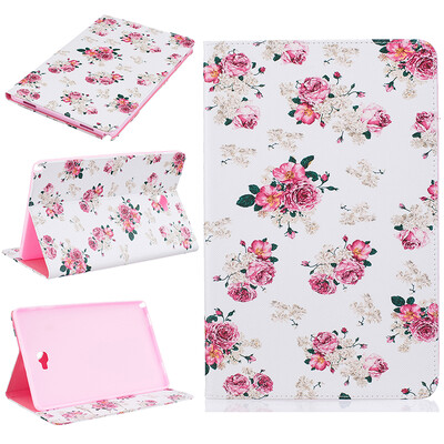 

Цветочный стиль тиснение Классический откидная крышка с функцией подставки и слот для кредитных карт для SAMSUNG GALAXY Tab A 10.1 P580