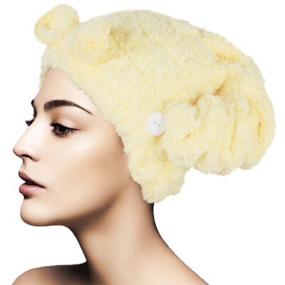 

Jingdong supermarket Yunlei bath cap coral cashmere hair dry cap effective water dry hair towel towel towel 13411