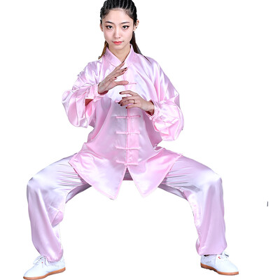 

By wave Zooboo Taiji service in the elderly tai chi practice martial arts national costume martial arts morning exercises men&women spring&summer  number pink