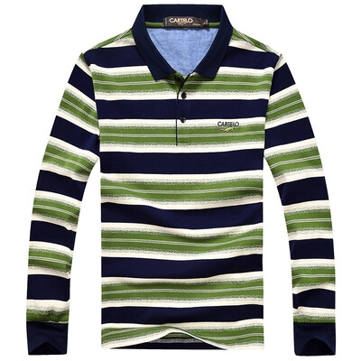 

CARTELO Crocodile CARTELO Long Sleeve T-Shirt Men's Lapel Striker Collage Casual Comfort Polo Men Men 16001KE0906 Blue XL