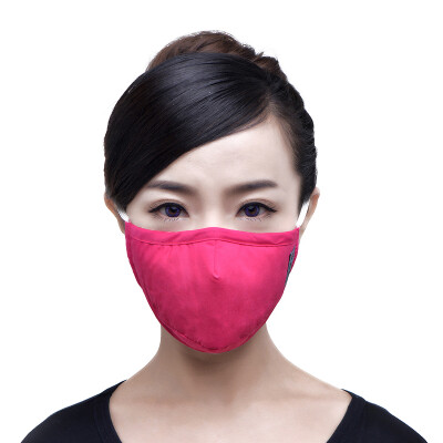 

Green Respiratory Activated Carbon PM2.5 anti-haze dust and breathable protective warm masks gift box loaded 4 charcoal adsorption filter pink