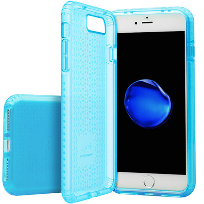 

Phantom (i-mu) Apple iPhone7 Plus mobile phone shell air bag drop protection cover TPU transparent soft shell 5.5 inch through blue