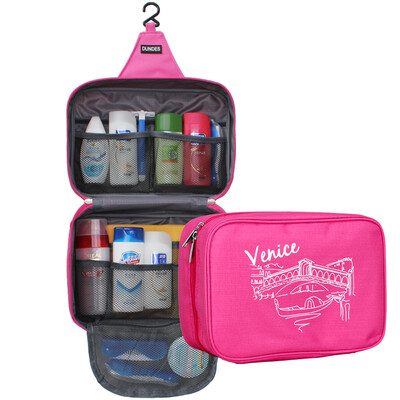 

Bancheon portable folding bag men&women travel travel multifunctional cosmetic bag easy to carry large space storage bag Venice rose red BZN100021