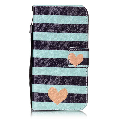 

Blue Stripes Design PU Leather Flip Cover Wallet Card Holder Case for Samsung Galaxy S5/G9006V