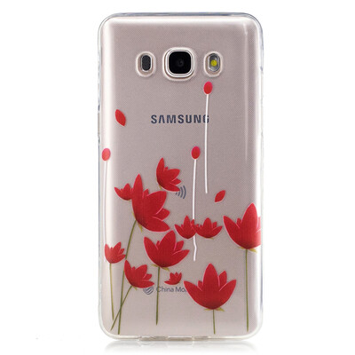 

Red flower Pattern Soft Thin TPU Rubber Silicone Gel Case Cover for SAMSUNG Galaxy J5 2016J510