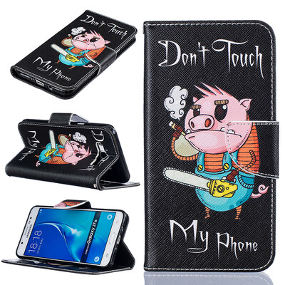 

Pig Design PU Leather Flip Cover Wallet Card Holder Case for SAMSUNG Galaxy J7 2016J710