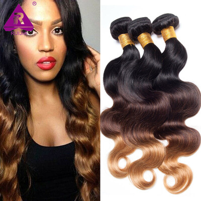 

8A Blonde Weave Bundles Brazilian Ombre Human Hair 1B 4 27 Body Wave Weave Cheap 3 Tone Ombre Brazilian Hair Body Wave 3 Pcs Lot