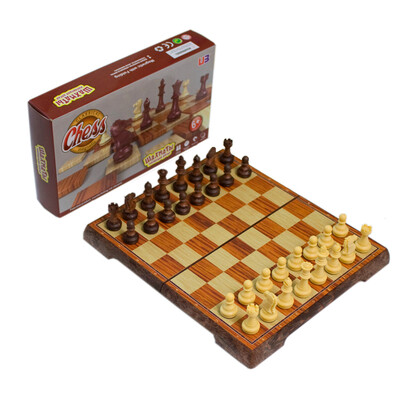 

UB 3020L Chess Large Wood Plastic Belt Magnetic Foldable Portable Portal Training Chess