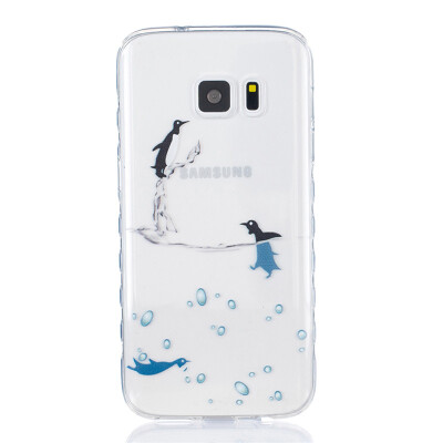 

Small dolphins Pattern Soft Thin TPU Rubber Silicone Gel Case Cover for SAMSUNG GALAXY S7