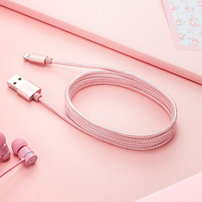 

(ESR) Яблочный кабель для зарядки кабеля USB usb iphone6 ​​/ 6s / 7/8 Plus / X / 10 / SE / 5s / iPad Air / mini woven 1.5m-rose gold