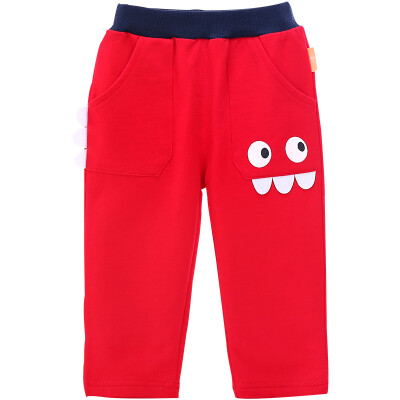 

TINSINO) children's clothing children's pants boy pants girls casual pants spring sweater single pants leggings Meng Meng crocodile THY0511259 red 73