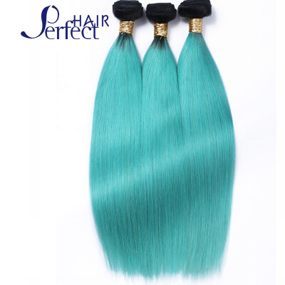 

8A Ombre Brazilian Straight Hair T1B/ blue Brazilian Hair Unprocessed Hair Weaving 3pcs Ombre Human Hair