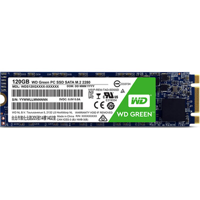 

Western Digital (WD) Green Series Интерфейс 120G M.2 твердотельный накопитель (WDS120G1G0B)