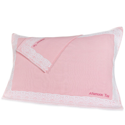 

Jingdong Supermarket] Sanli cotton cloth side pattern pattern pillow 1 on AB version 53 × 75cm / 2 with rose powder