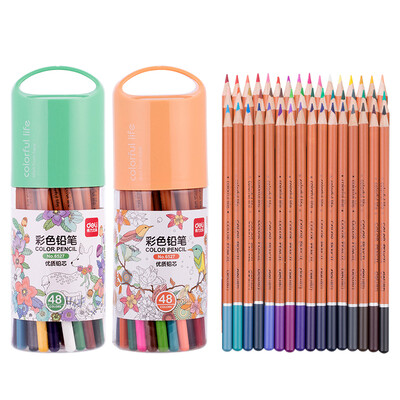 

Deli 48 color fill color lead student painting graffiti color pencil pencil pencil handle 6527
