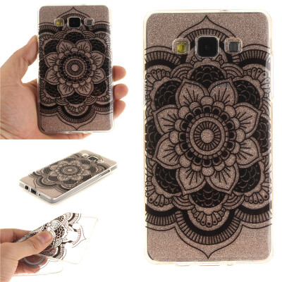 

Black sun flower Pattern Soft Thin TPU Rubber Silicone Gel Case Cover for SAMSUNG GALAXY A5