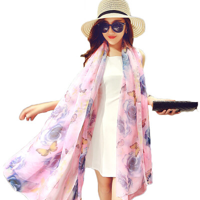 

(IKEWA) B083fen корейская версия дикого солнцезащитного крема женского летнего пляжа пляжное полотенце большой платок шарф весна и осень Разнообразие платок шарф шарф женский розовый