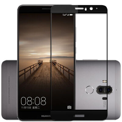 

ESCASE Huawei Mate9 стеклянная пленка Mate9 полноэкранный пленка экрана печати полное покрытие стали взрывозащищенного анти-отпечатков пальцев HD мобильный телефон фильм черный