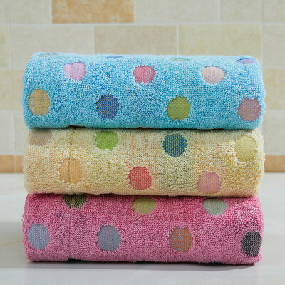 

Covator Towel Color Boca Dot Jacquard Cotton Towel 3pcs 8196FT Orange / Purple / White 34 * 74cm /
