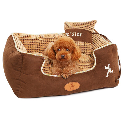 

Huayu pet hoopet kennel autumn&winter can be removable Teddy gold wool warm pet cat nest Samoyed small dog dog pet supplies Phnom Penh corn grain S