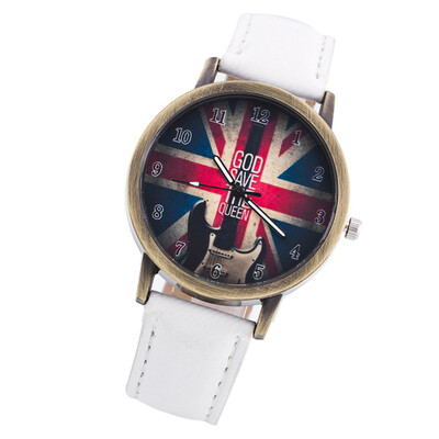 

New Trendy Casual Womens Watches Unisex Fashion Denim UK Flag Quartz Analog Sports Wrist Watch 240174