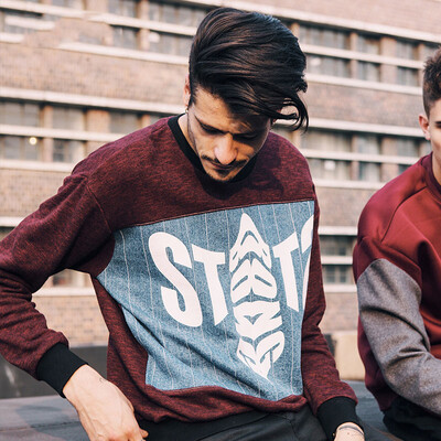 

Village Roadshow (viishow) модная мужская шею свитер свитер свитер напечатанный свитер мужской W111953 бордовый S