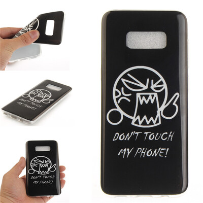 

Do not touch me Pattern Soft Thin TPU Rubber Silicone Gel Case Cover for SAMSUNG GALAXY S8