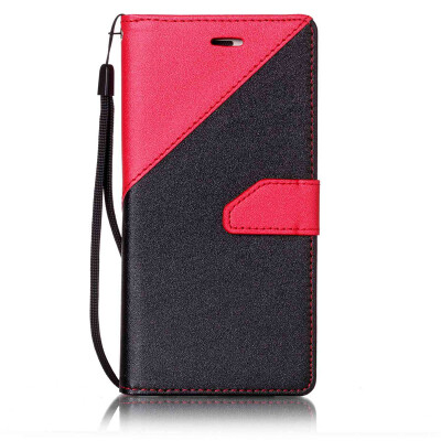 

Black + red Design PU Leather Wallet Case Classic Flip Cover with Stand Function and Credit Card Slot for HUAWEI P9 Lite