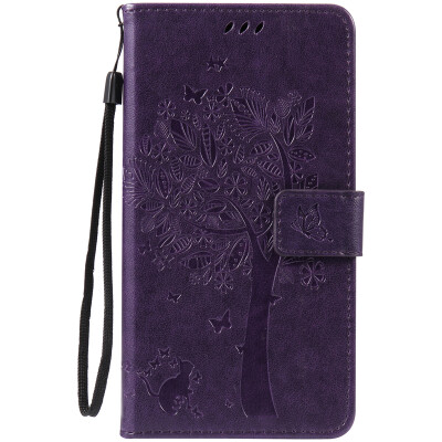 

Purple Tree Design PU Leather Flip Cover Wallet Card Holder Case for HUAWEI HONOR 5A