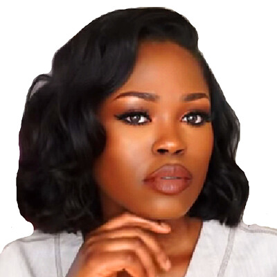 

NLW Brazilian virgin human hair Lace front wigs Natural wave Bob cut Glueless wigs for black women