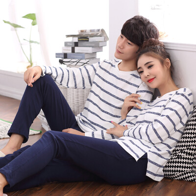 

Arctic cashmere pajamas men&39s autumn cotton round neck couple pajamas winter cotton home service suit 13470 blue
