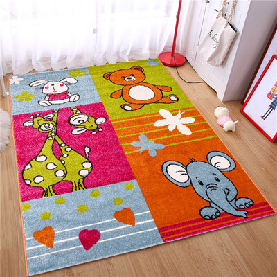 

Li home sofa blanket living room bedroom sofa coffee table simple cartoon baby slippery carpet blue elves 011901 120 170cm