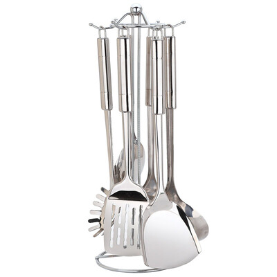 

[Jingdong supermarket] the United States kitchen (maxcook) soup spoon spoon shovel spoon pyramid stainless steel tableware kitchen scoop spoon 7 sets with rack MCJY-7