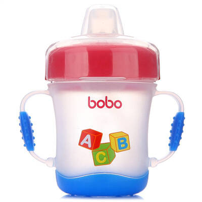 

Le Bao bobo learn to drink cup baby soft mouth leakproof with handle sippy cup children drink cup duckbill cup 170ml red