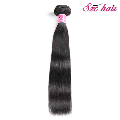 

SZC Hair 8"~26" inch Indian Virgin Hair Straight 1 Bundles 100g Grade 100% Unprocessed Virgin Human Hair Weave Weft Natural Color