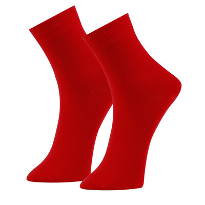 

Jingdong supermarket red beans 2 pairs of socks female socks casual cotton socks solid color knitting festive Fortune in the tube socks H7W018